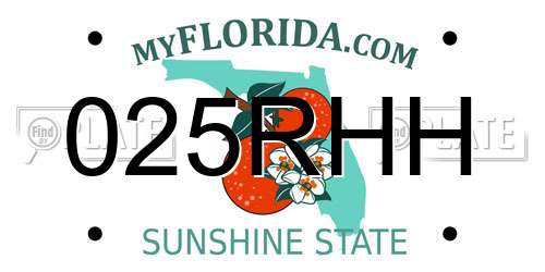 025RHH Florida License Plate