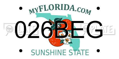 026BEG Florida License Plate