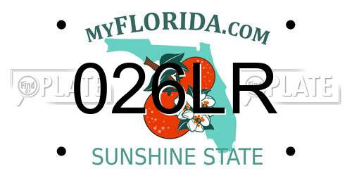 026LR Florida License Plate