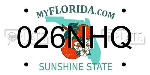 026NHQ Florida License Plate
