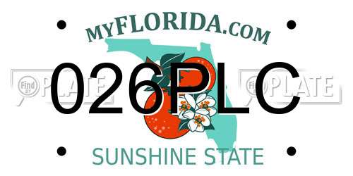 026PLC Florida License Plate