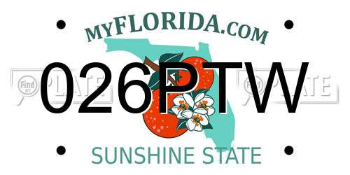 026PTW Florida License Plate