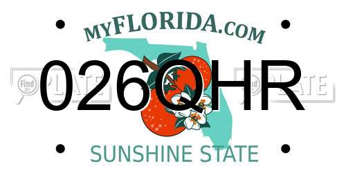 026QHR Florida License Plate