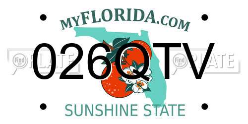 026QTV Florida License Plate