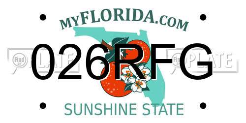026RFG Florida License Plate
