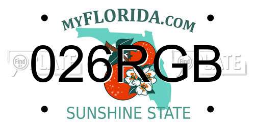 026RGB Florida License Plate