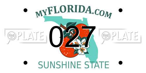 027 Florida License Plate