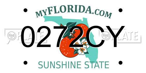 0272CY Florida License Plate