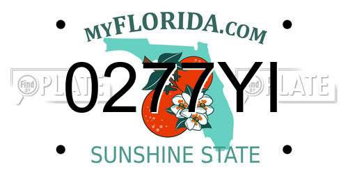 0277YI Florida License Plate