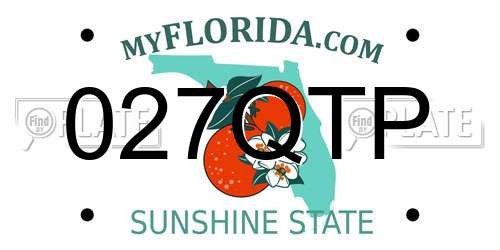 027QTP Florida License Plate