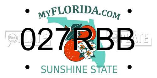 027RBB Florida License Plate