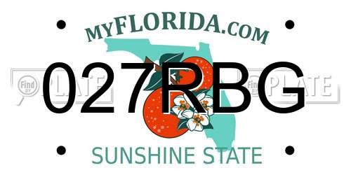 027RBG Florida License Plate