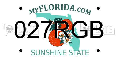 027RGB Florida License Plate