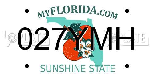 027YMH Florida License Plate