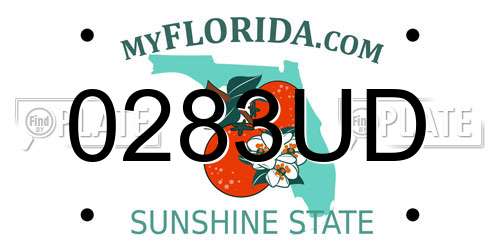 0283UD Florida License Plate