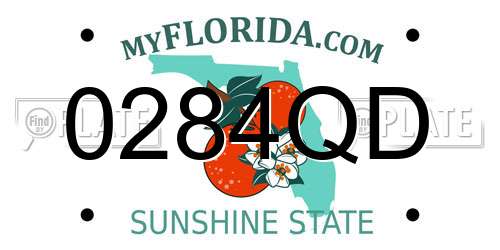 0284QD Florida License Plate