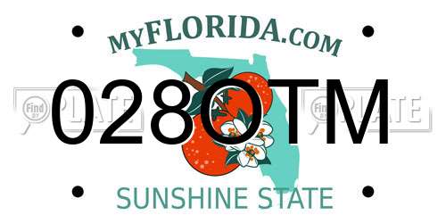 028OTM Florida License Plate