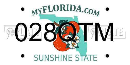 028QTM Florida License Plate