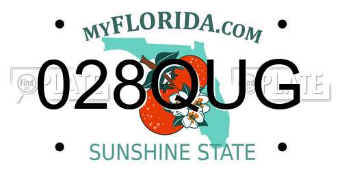 028QUG Florida License Plate