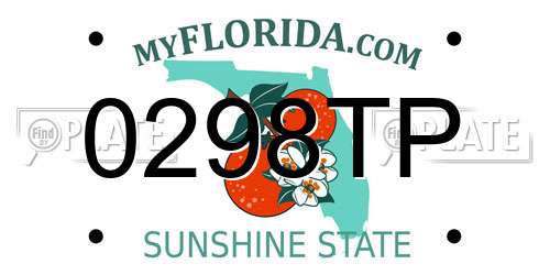 0298TP Florida License Plate