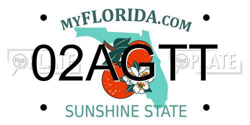 02AGTT Florida License Plate