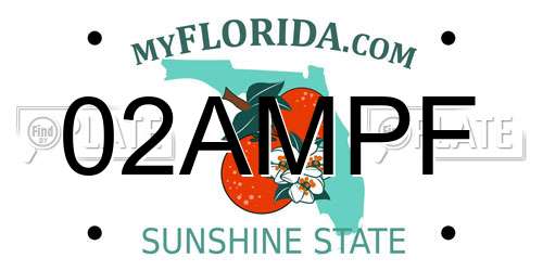 02AMPF Florida License Plate