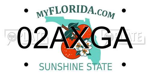 02AXGA Florida License Plate