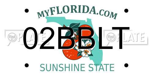 02BBLT Florida License Plate