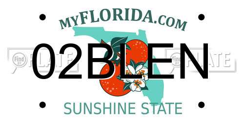 02BLEN Florida License Plate