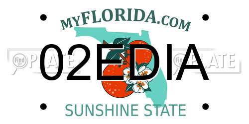 02EDIA Florida License Plate