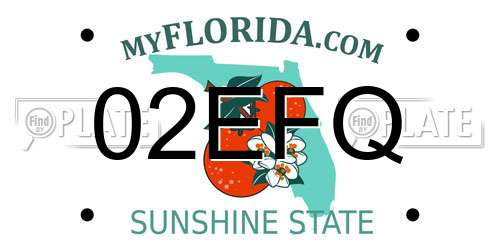 02EFQ Florida License Plate
