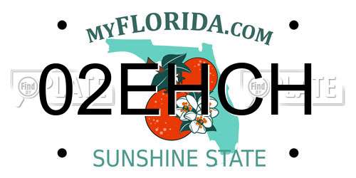 02EHCH Florida License Plate