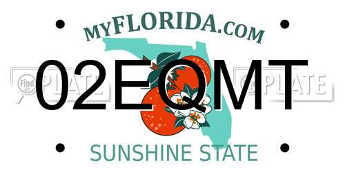 02EQMT Florida License Plate