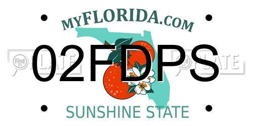 02FDPS Florida License Plate