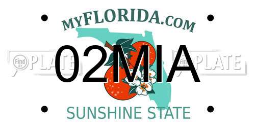 02MIA Florida License Plate