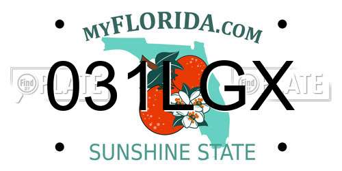031LGX Florida License Plate