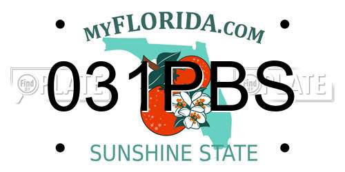 031PBS Florida License Plate