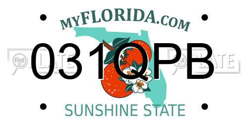 031QPB Florida License Plate