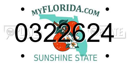 0322624 Florida License Plate