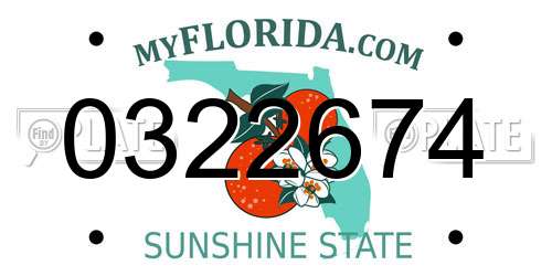 0322674 Florida License Plate