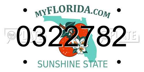 0322782 Florida License Plate