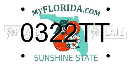 0322TT Florida License Plate