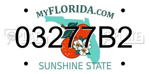 03277B2 Florida License Plate