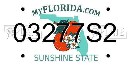 03277S2 Florida License Plate