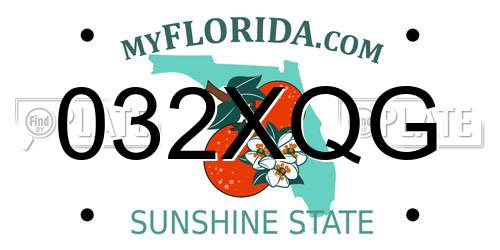 032XQG Florida License Plate