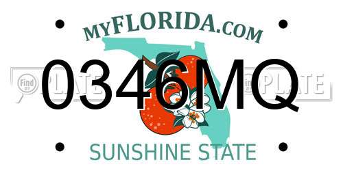0346MQ Florida License Plate