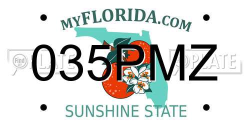 035PMZ Florida License Plate