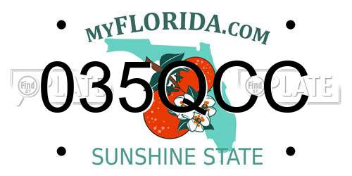 035QCC Florida License Plate