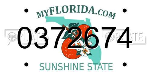 0372674 Florida License Plate