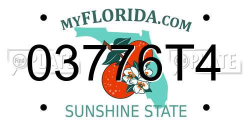 03776T4 Florida License Plate